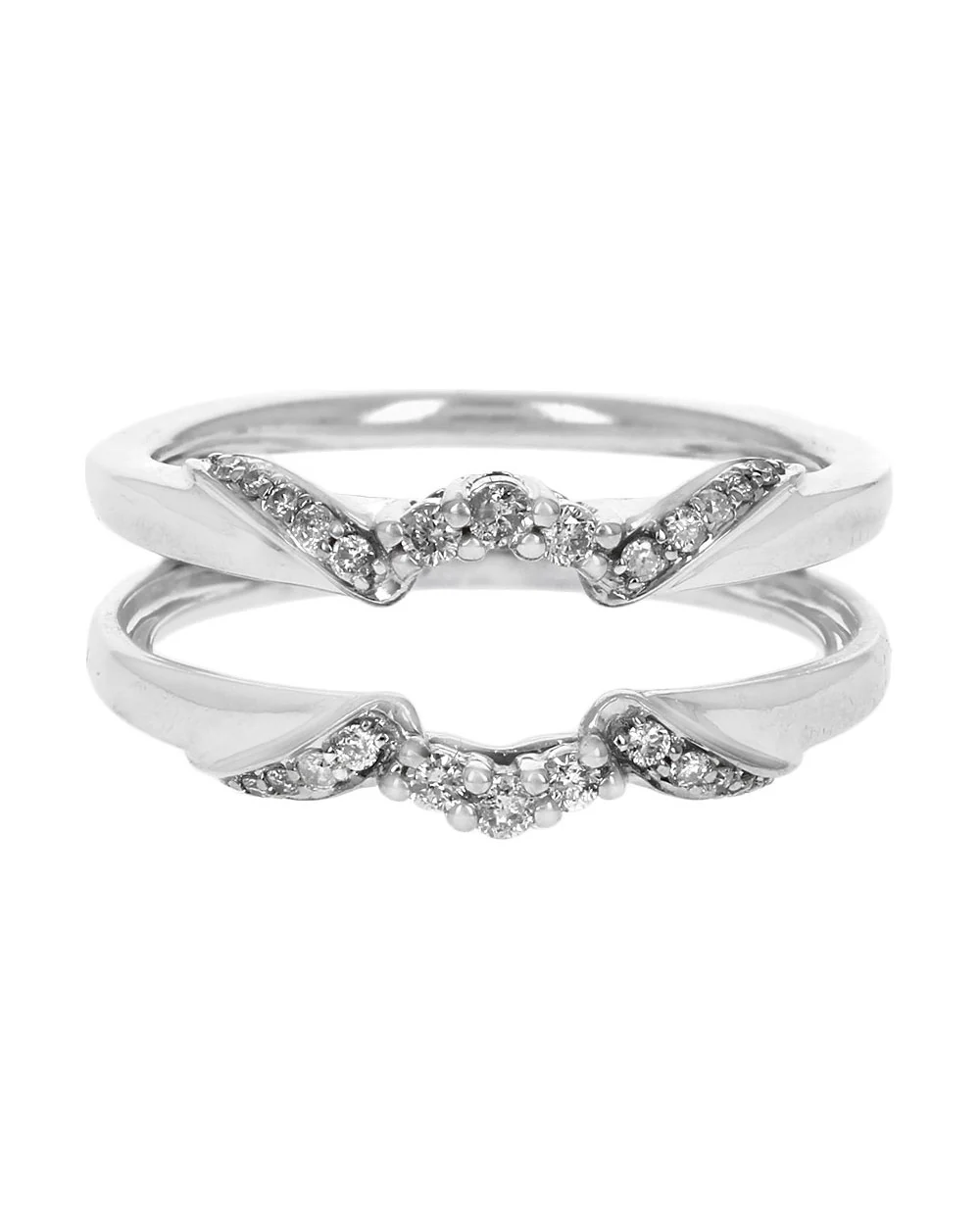 Diamond Ring Guard in White Gold - Image 2