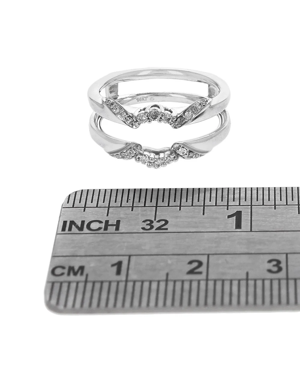 Diamond Ring Guard in White Gold - Image 3