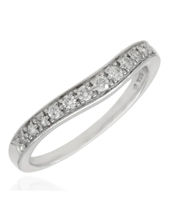 Diamond Ring Guard in White Gold