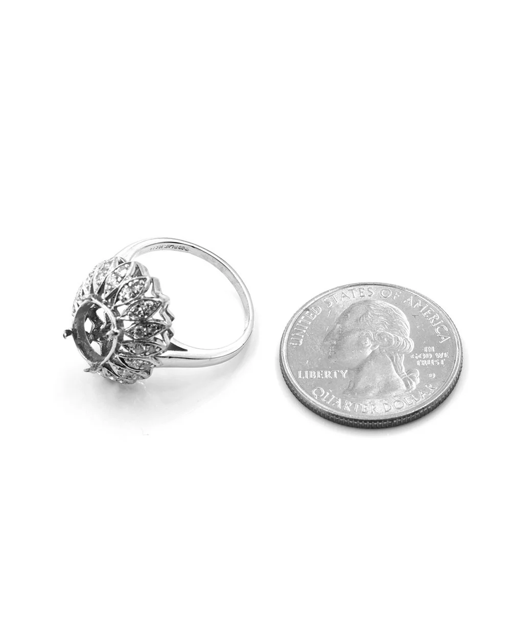Diamond Ring Mounting in Platinum - Image 3