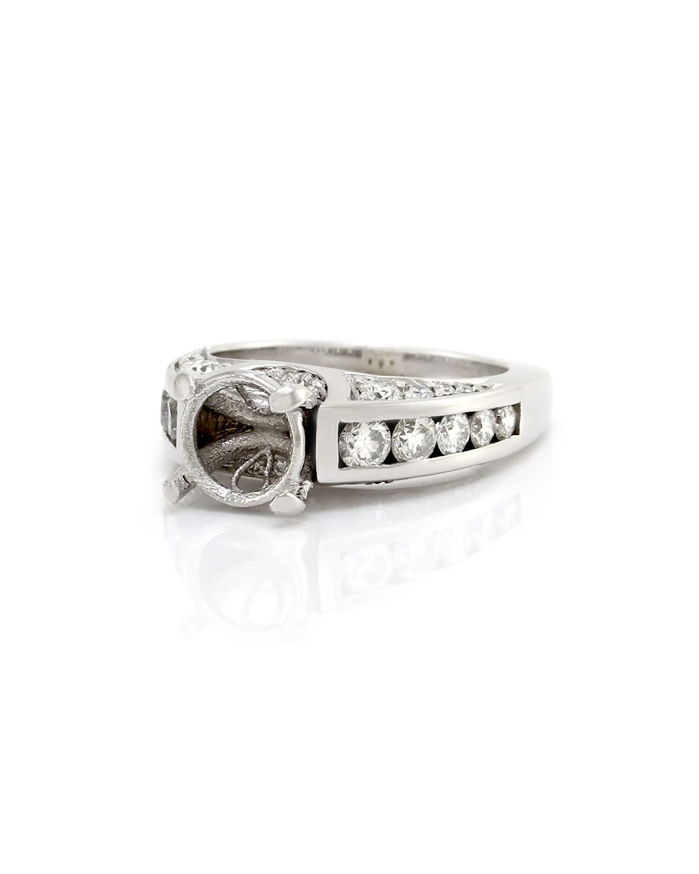Diamond Ring Mounting in Platinum and Gold - Image 2