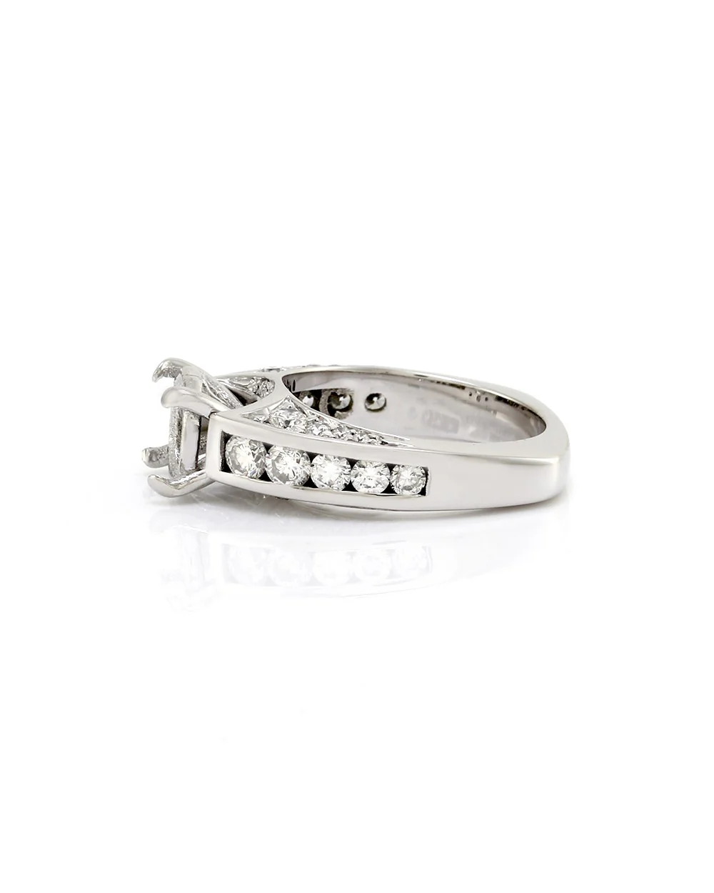 Diamond Ring Mounting in Platinum and Gold - Image 3