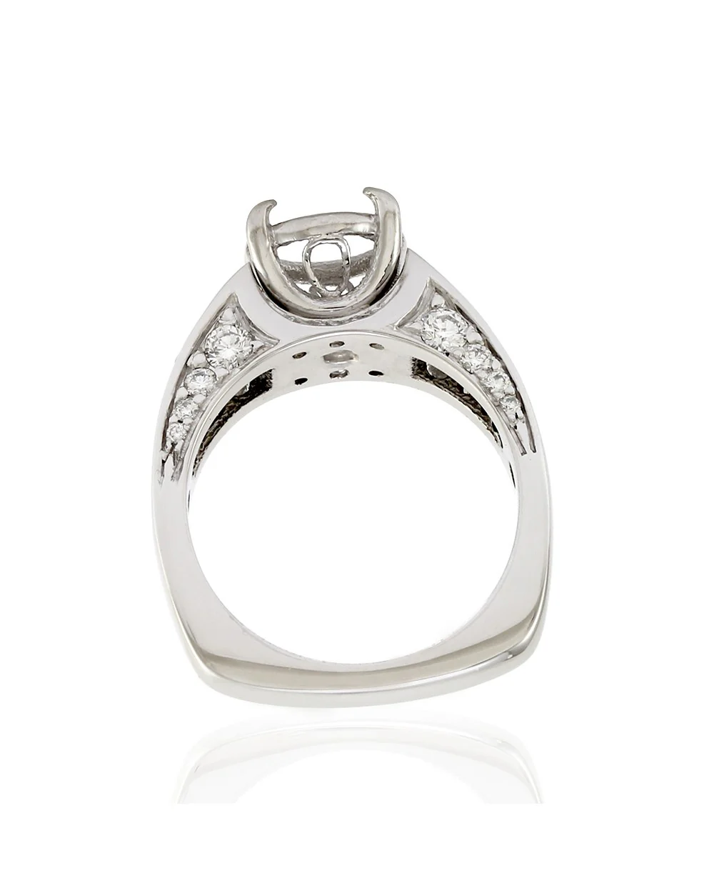 Diamond Ring Mounting in Platinum and Gold - Image 4