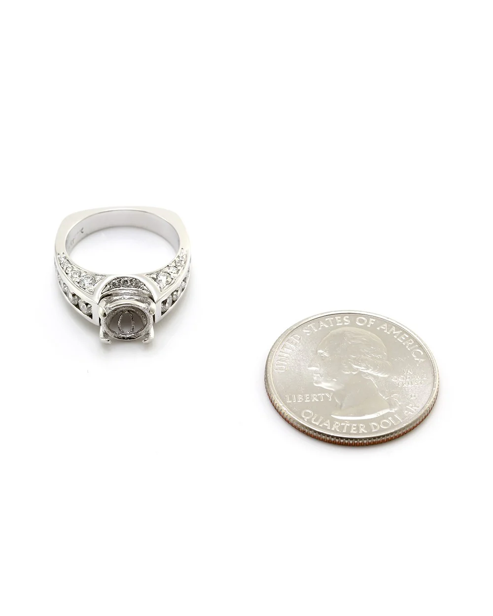 Diamond Ring Mounting in Platinum and Gold - Image 6