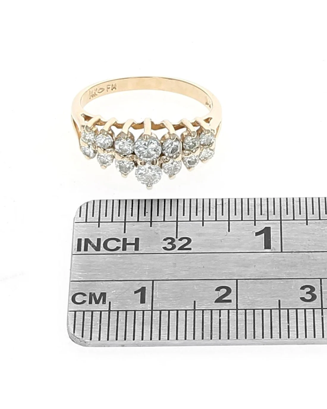 Diamond Rooftop Ring in Yellow Gold - Image 3
