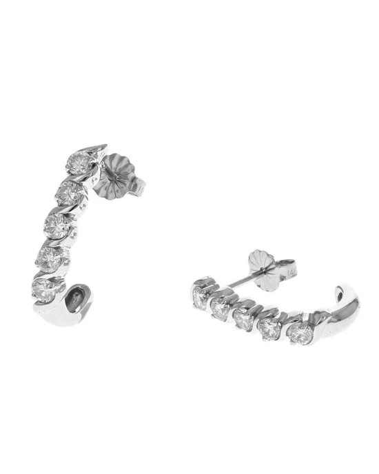 Diamond S Motif J Earrings - Image 2