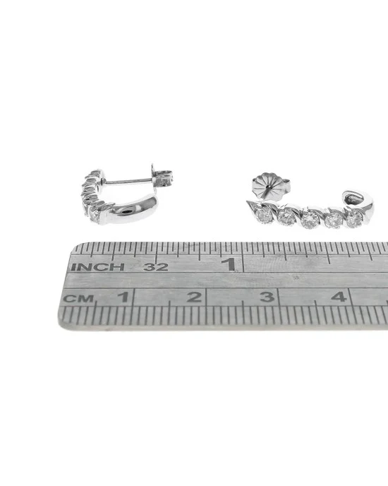 Diamond S Motif J Earrings - Image 3