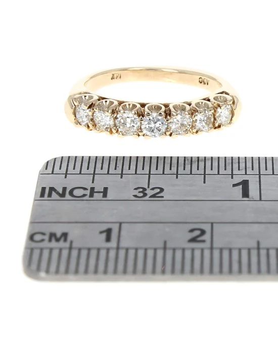 Diamond Scallop Edge Ring in Yellow Gold - Image 3