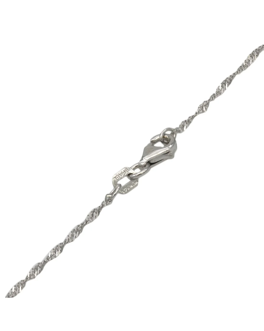 Diamond Scroll Drop on Lace Chain Necklace - Image 2