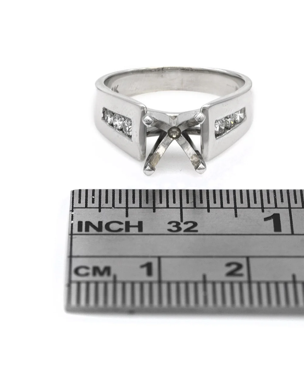 Diamond Semi Mounting in White Gold - Image 3
