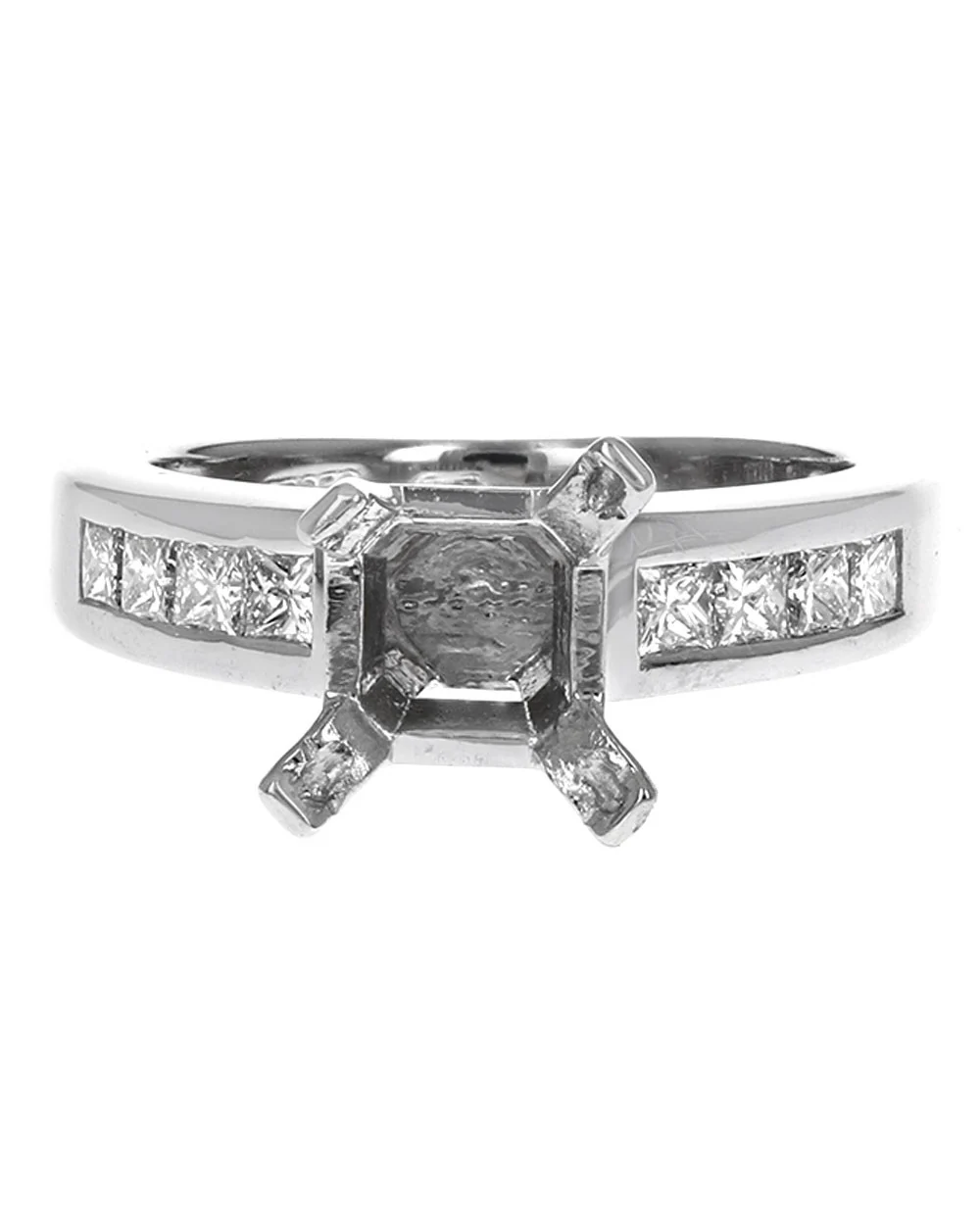 Diamond Semi Mounting Ring in Platinum - Image 2
