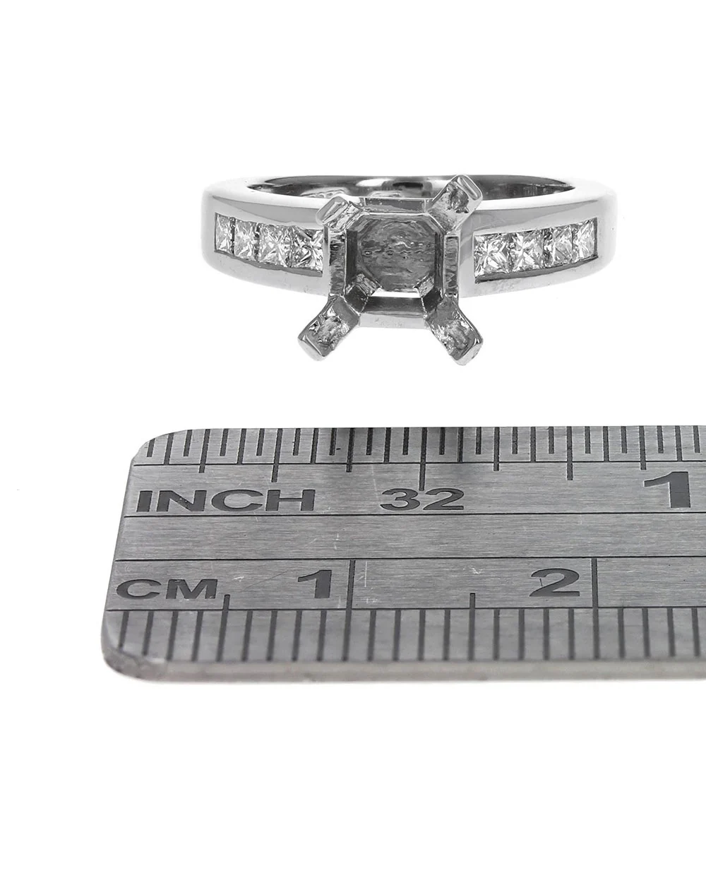 Diamond Semi Mounting Ring in Platinum - Image 3