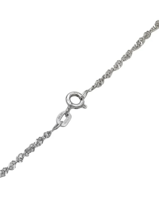 Diamond Shaped Cut Out Diamond Pendant on Cable Chain Necklace - Image 2