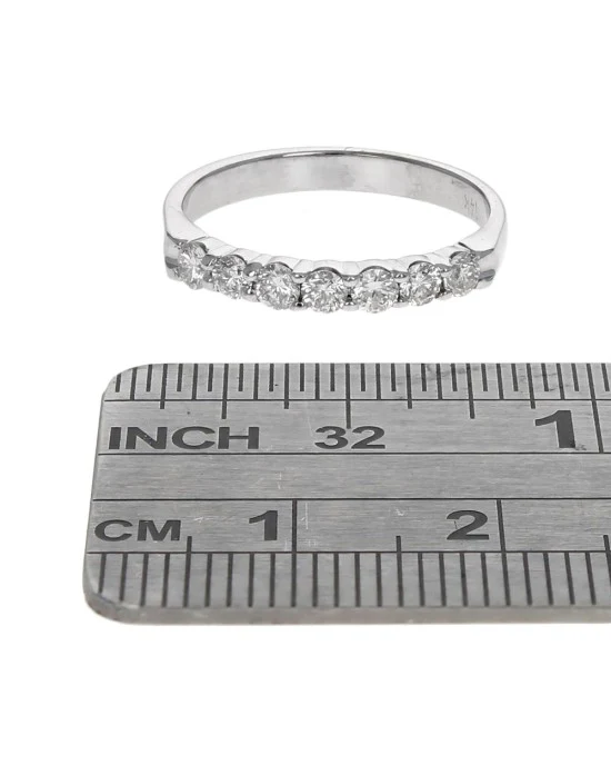 Diamond Shared Prong Ring in White Gold - Image 3