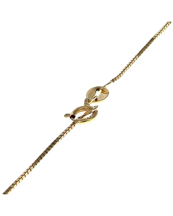 Diamond Solitaire Drop Necklace in White and Yellow Gold - Image 2