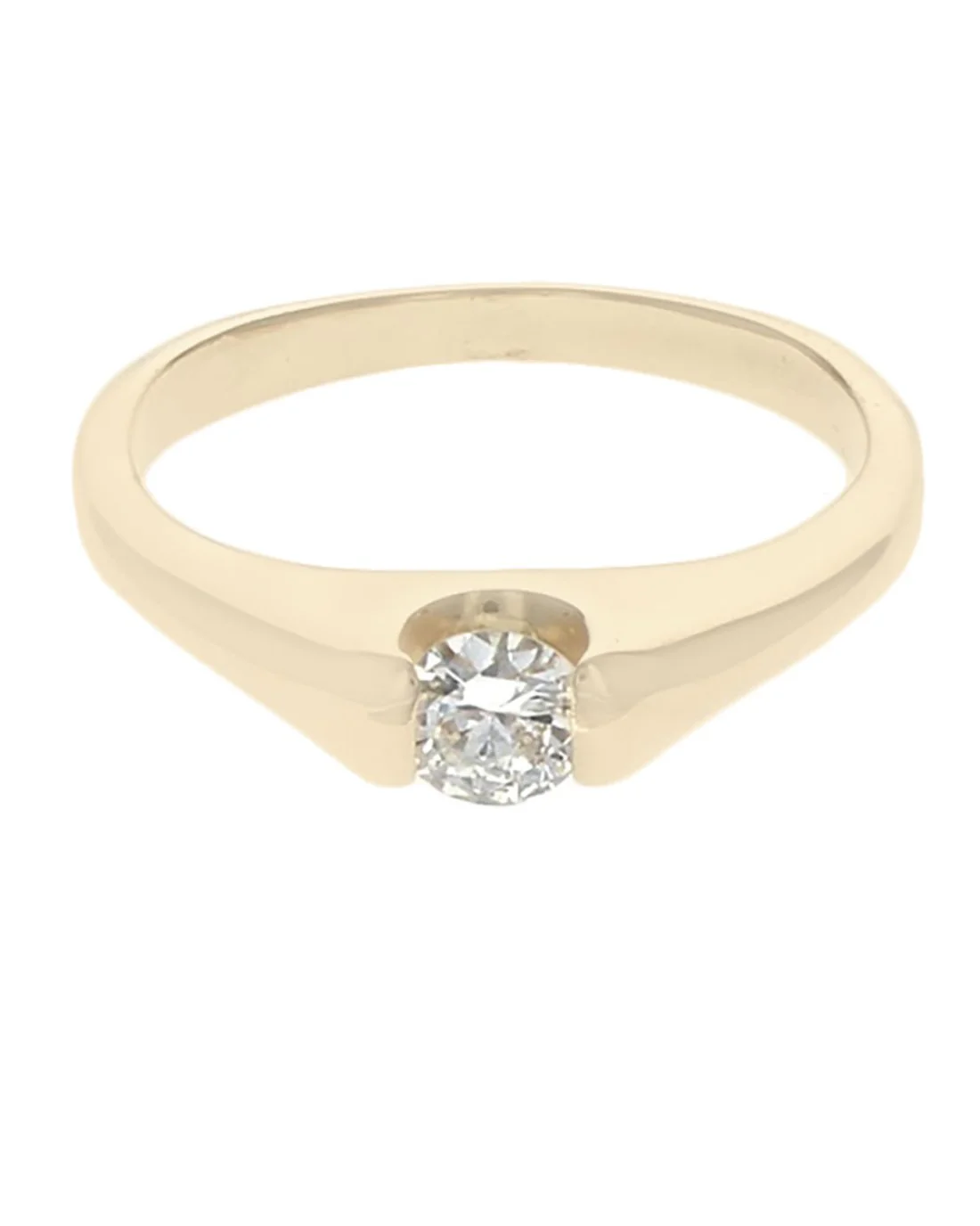 Diamond Solitaire Engagement Ring in Yellow Gold - Image 2