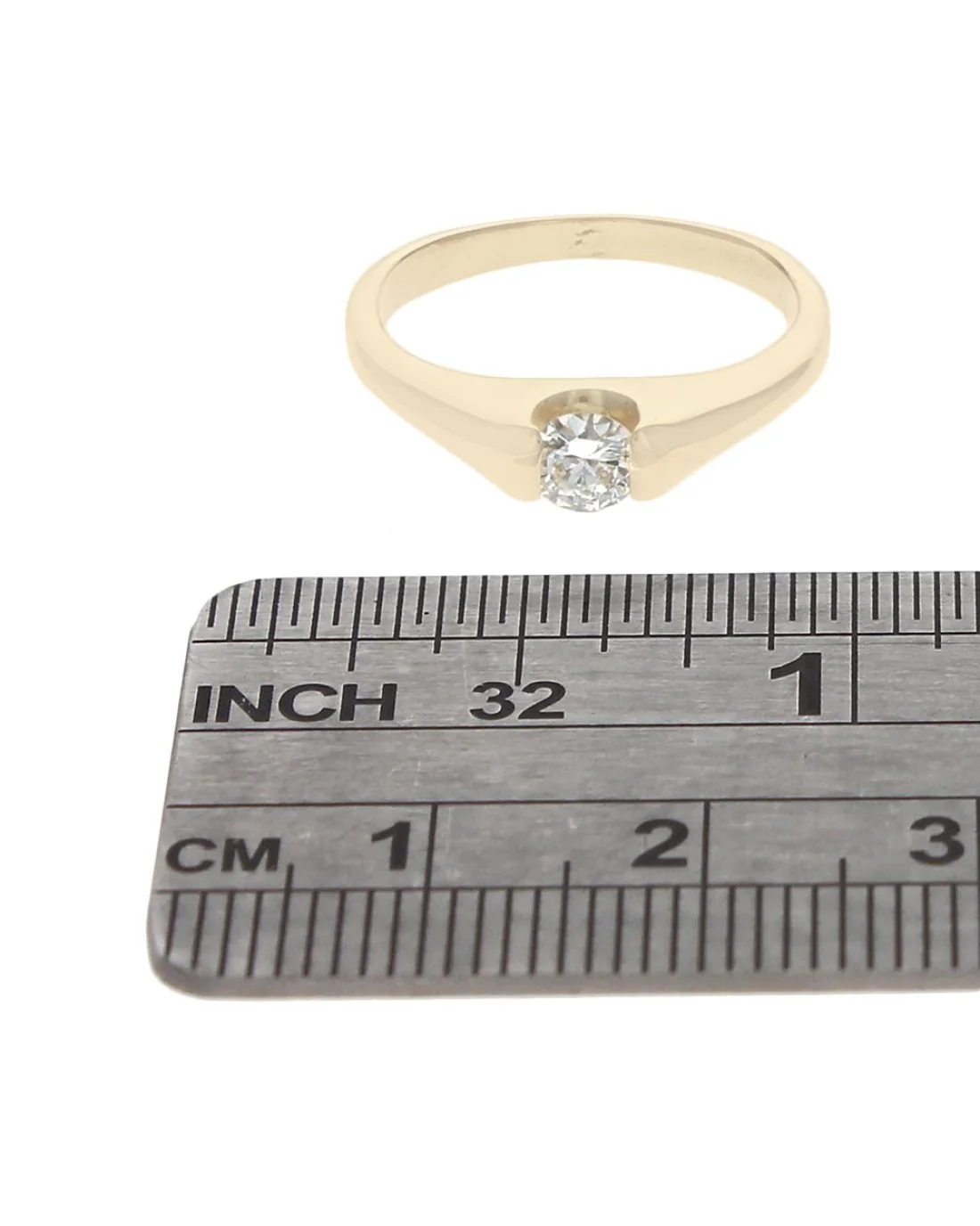 Diamond Solitaire Engagement Ring in Yellow Gold - Image 3