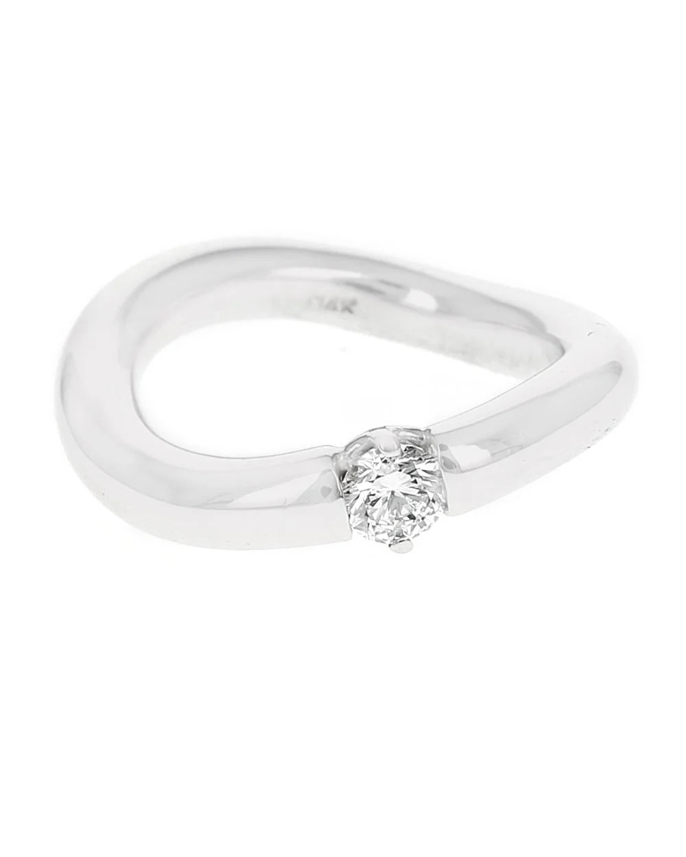 Diamond Solitaire Modernist Band - Image 2