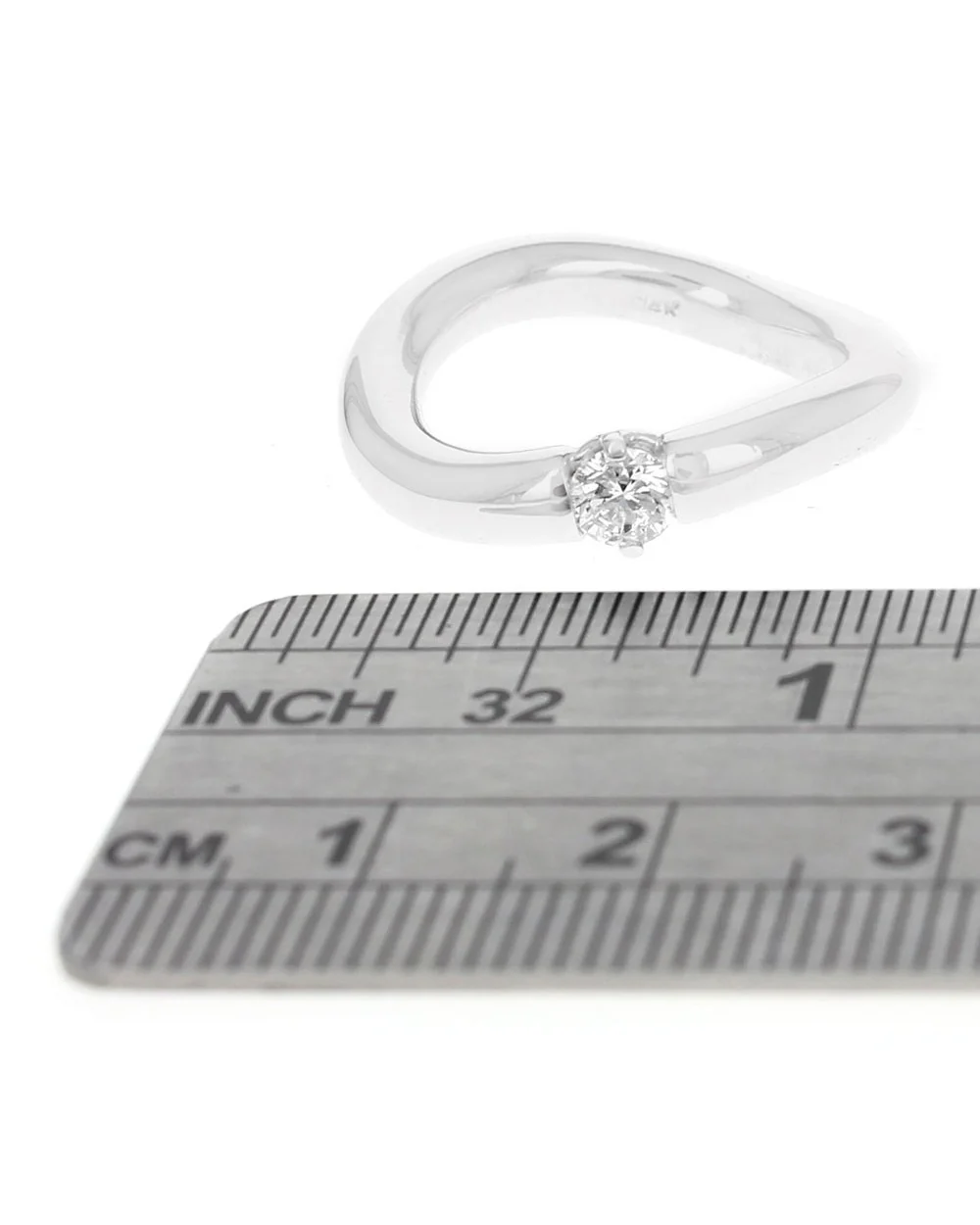 Diamond Solitaire Modernist Band - Image 3