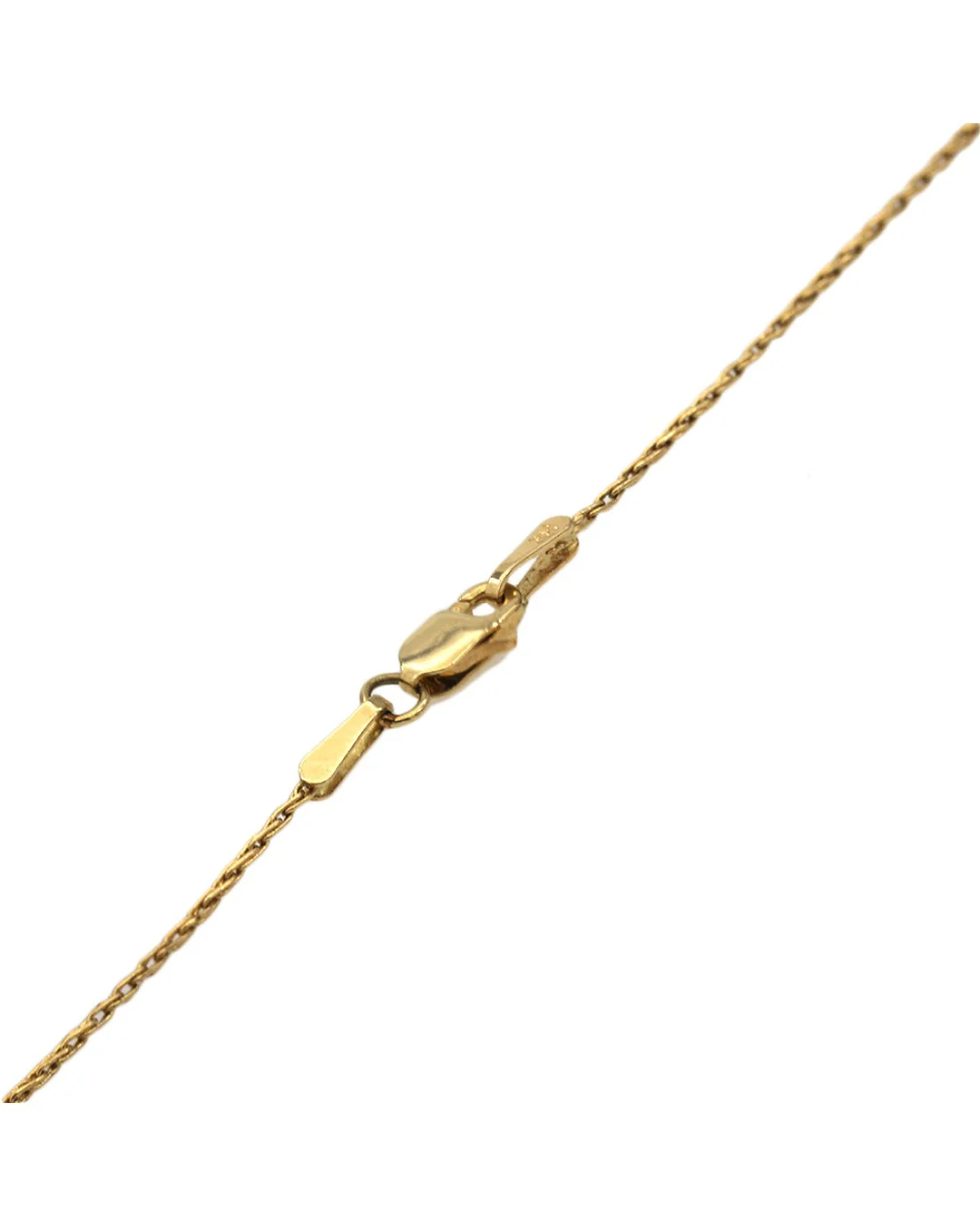 Diamond Solitaire Necklace in Yellow Gold - Image 2