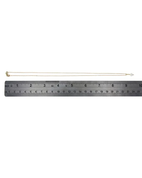 Diamond Solitaire Vertical Bar Necklace in Yellow Gold - Image 3