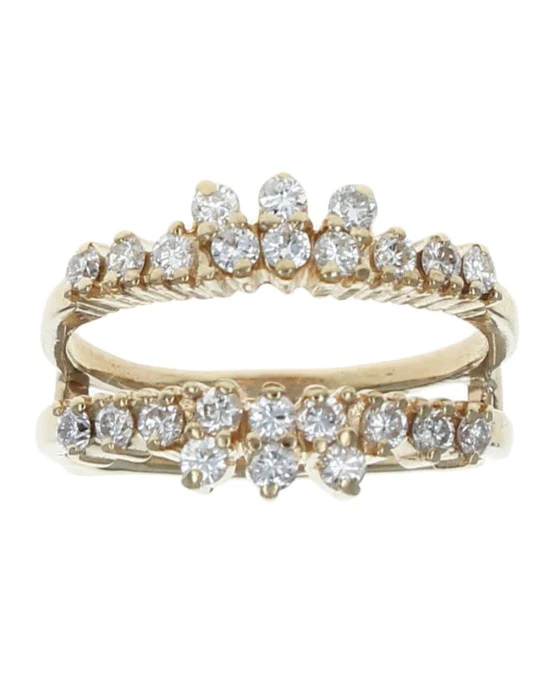 Diamond Split Shank Ring Guard in Gold - Image 2