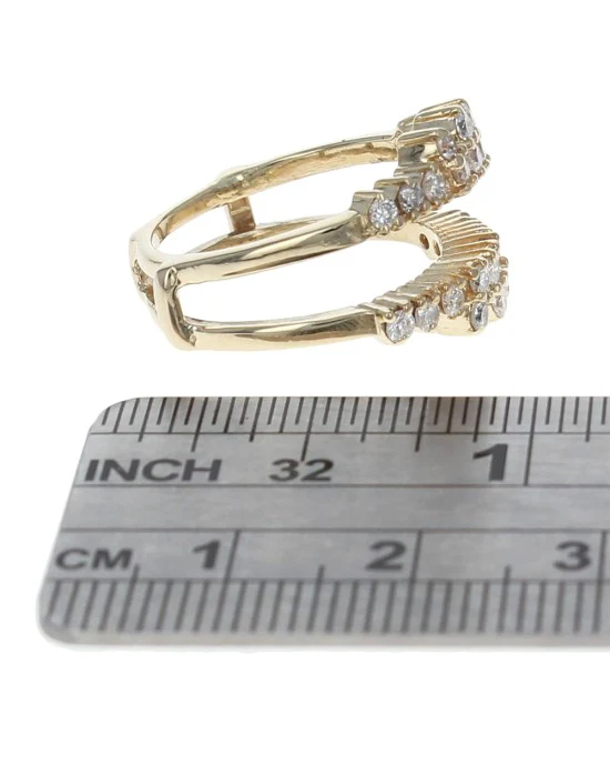 Diamond Split Shank Ring Guard in Gold - Image 3