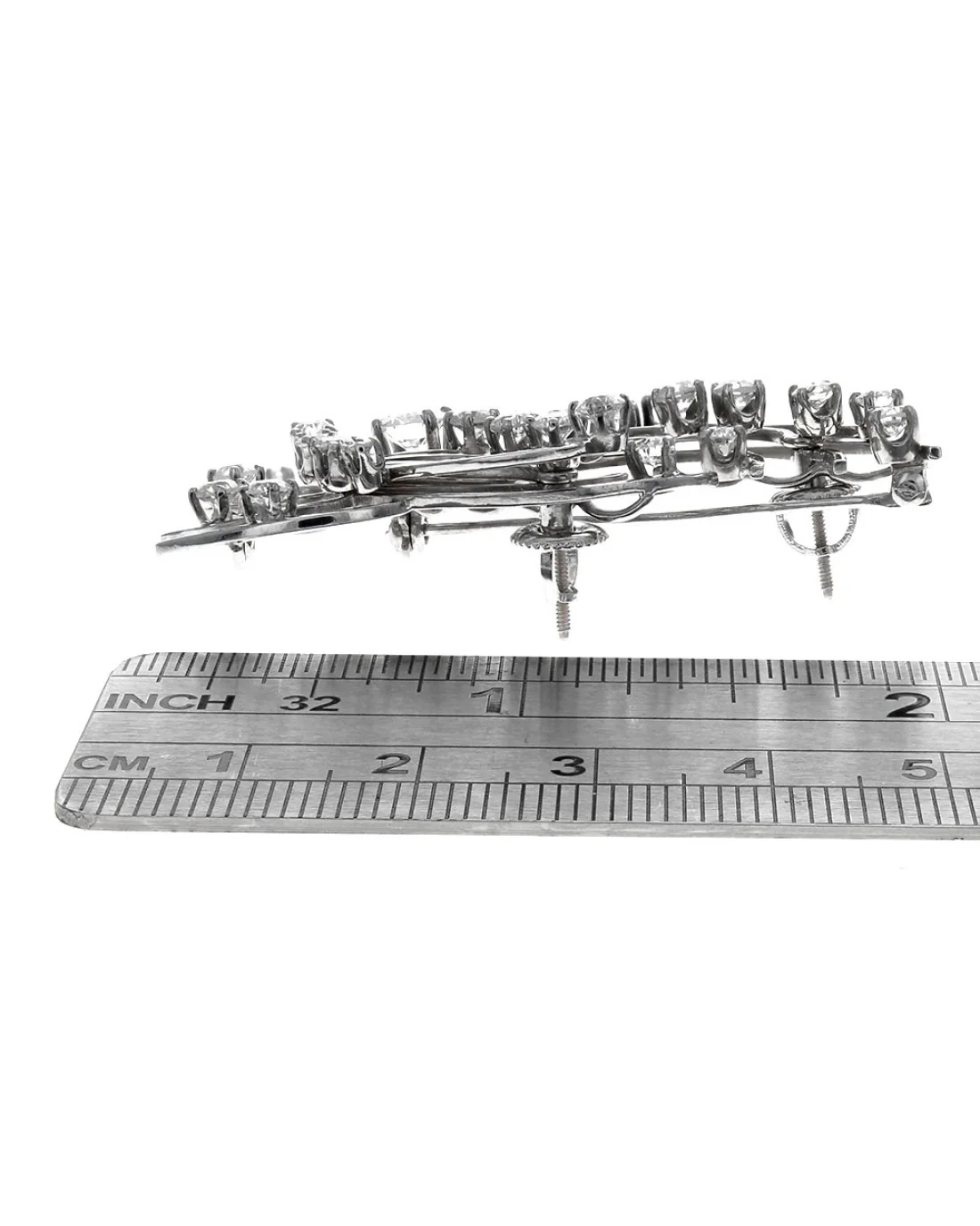 Diamond Spray Pin Convertible Earrings - Image 3