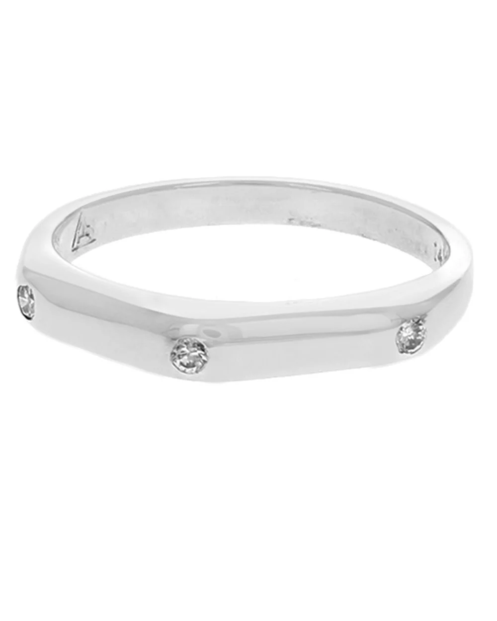 Diamond Stack Band in White Gold - Image 2