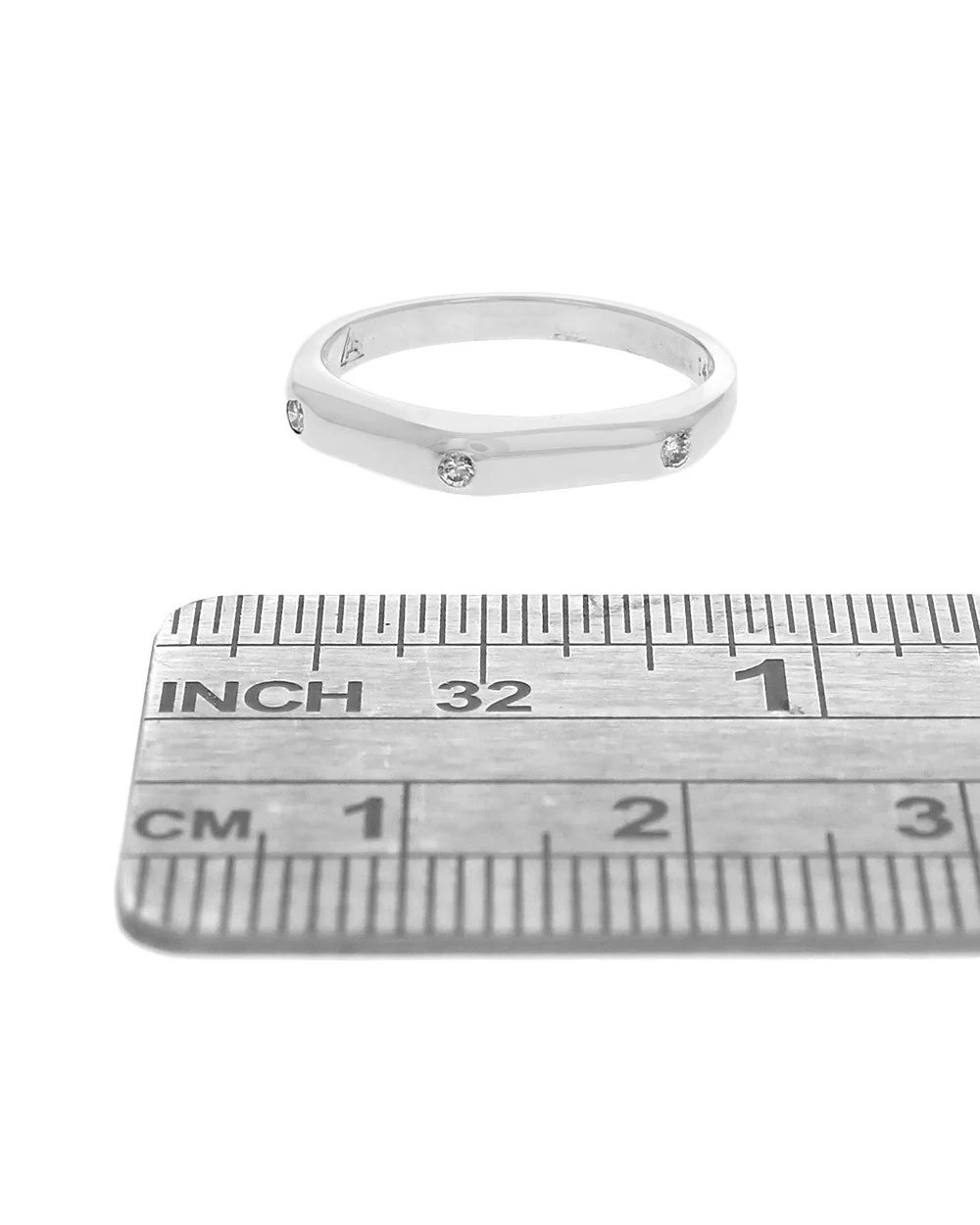 Diamond Stack Band in White Gold - Image 3