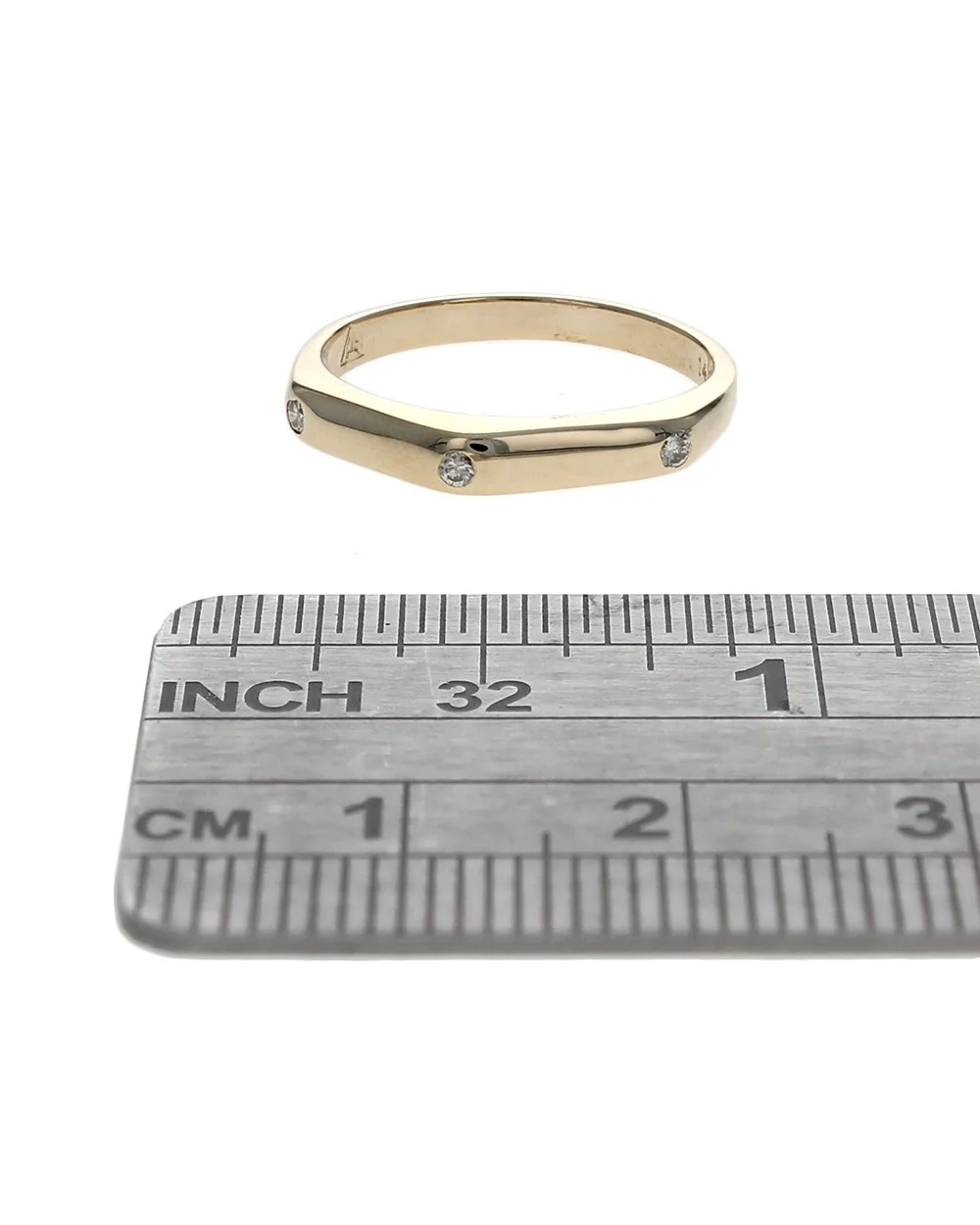 Diamond Stack Band in Yellow Gold - Image 3