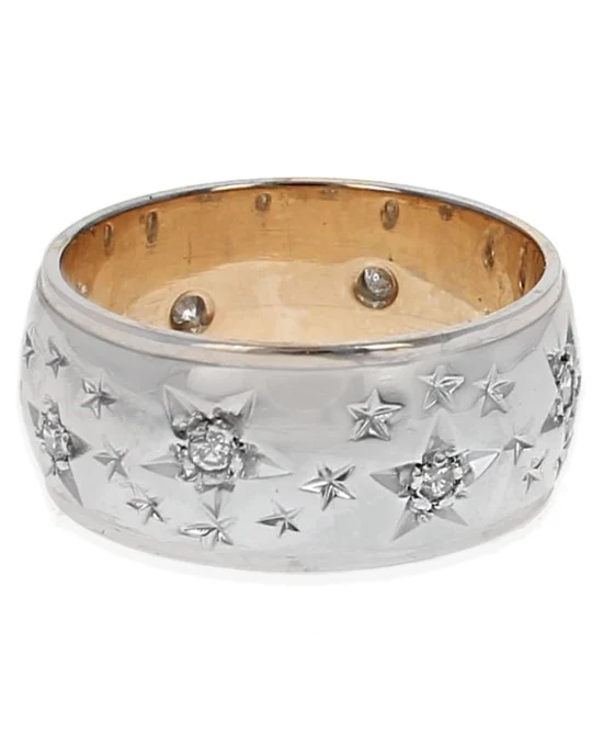 Diamond Star Band in Gold - Image 2