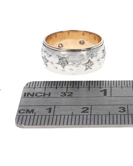 Diamond Star Band in Gold - Image 3