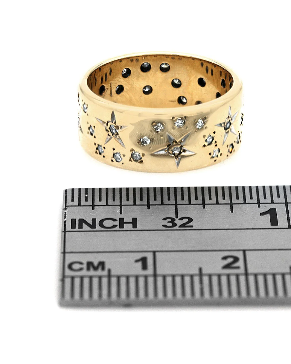 Diamond Stars Band in Yellow Gold - Image 3