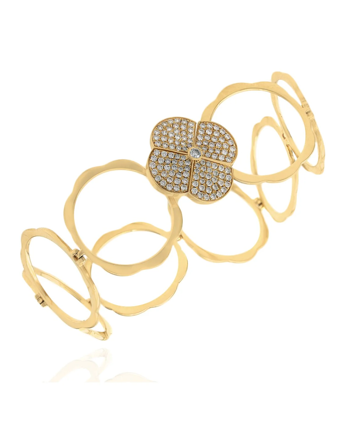 Diamond Station Collapsible Accordian Ring/Bracelet - Image 2