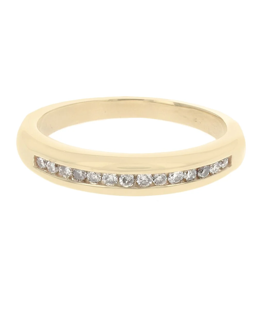 Diamond Tapered Ring in Yellow Gold - Image 2