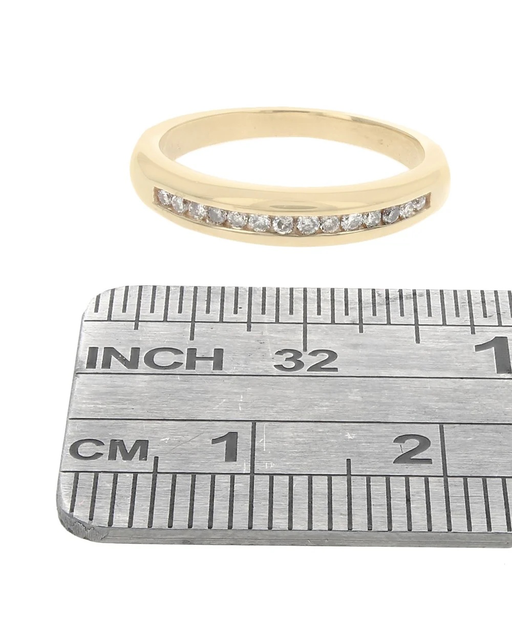 Diamond Tapered Ring in Yellow Gold - Image 3