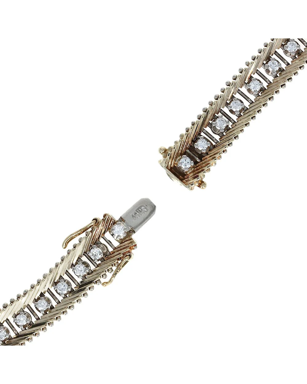 Diamond Track Link Bracelet - Image 2