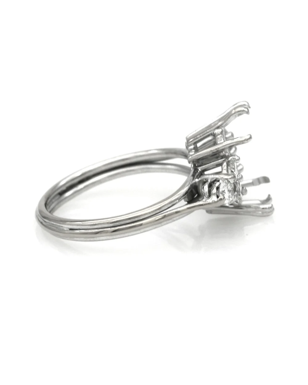 Diamond Trio Semi Mount Ring - Image 3