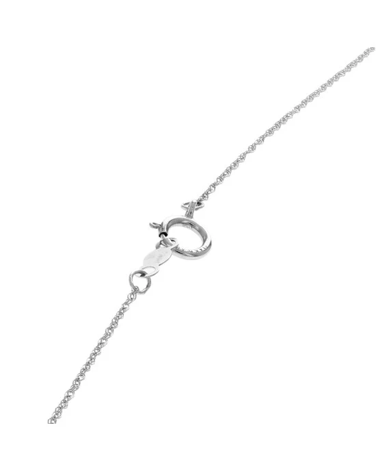 Diamond V Drop Necklace in White Gold - Image 2