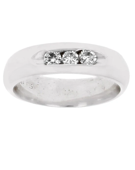Diamond Wedding Band in White Gold - Image 2