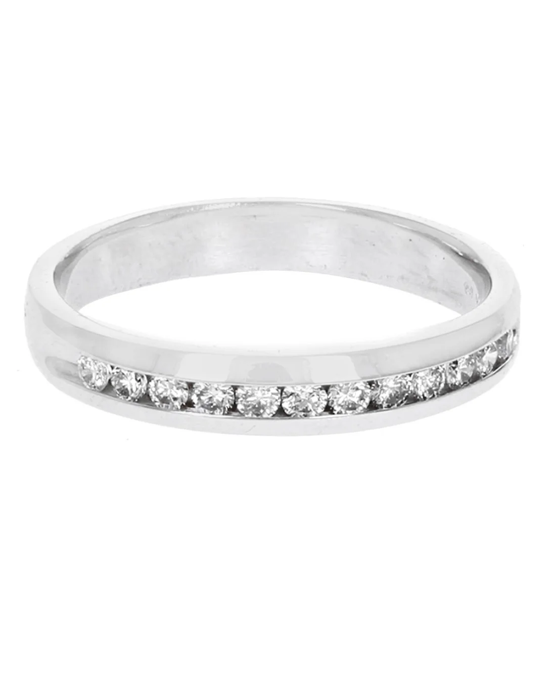 Diamond Wedding Band in White Gold - Image 2