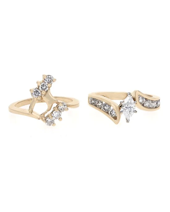 Diamond Wedding Set in Yellow Gold - Image 2