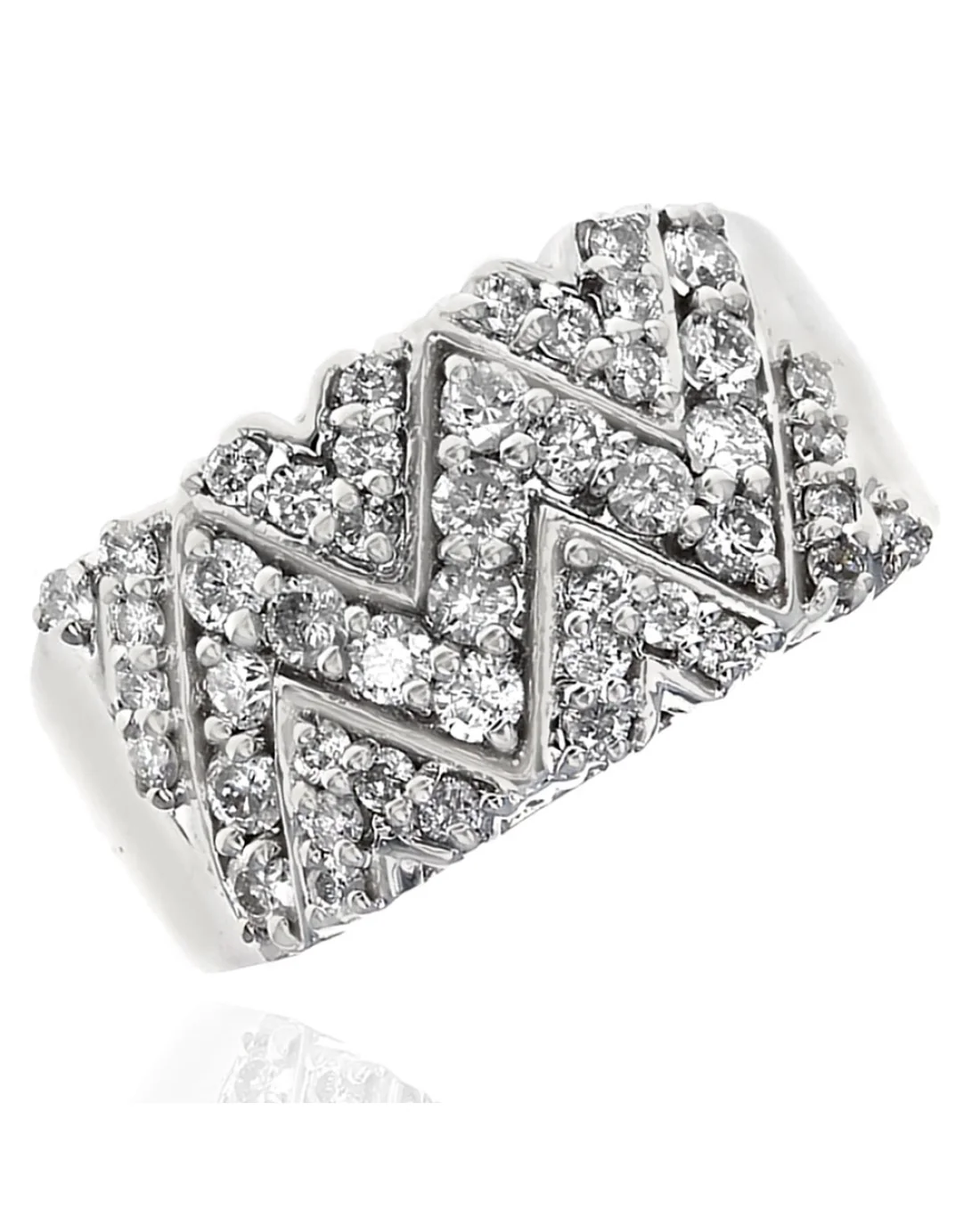 Diamond Zig Zag Tapered Band
