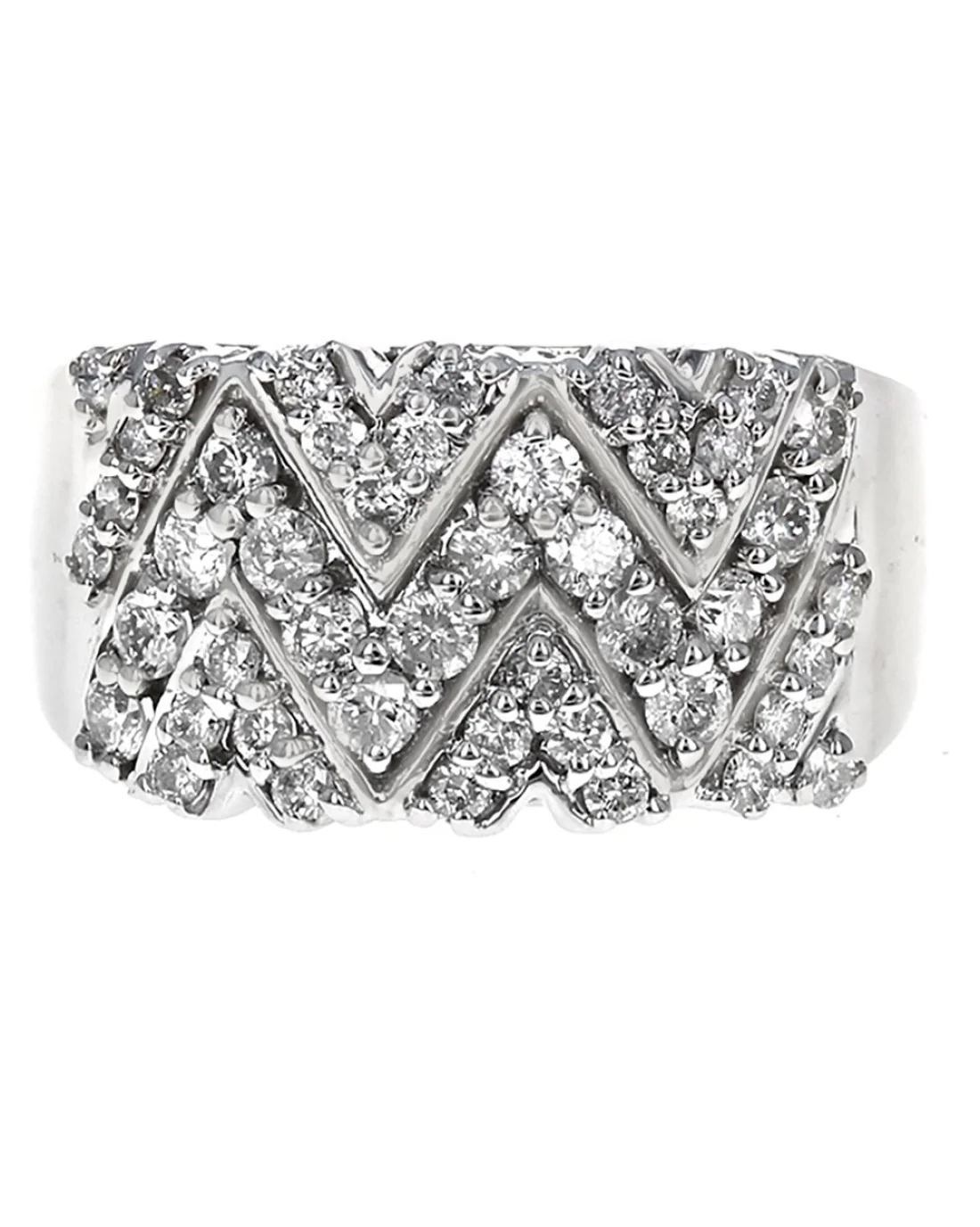 Diamond Zig Zag Tapered Band - Image 2