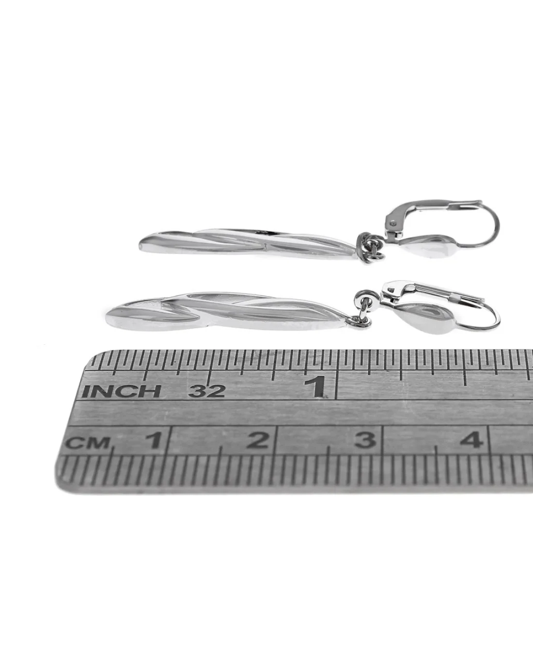 Dual Marquise Shape Dangle Earrings - Image 3