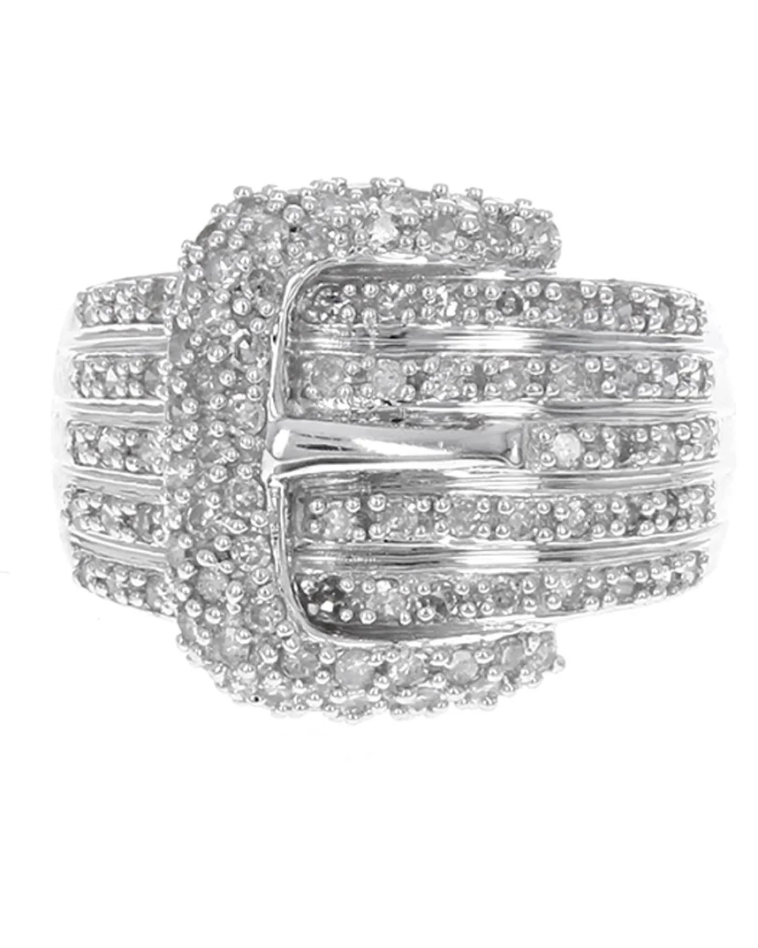 Effie 5 Row Diamond Buckle Ring - Image 2