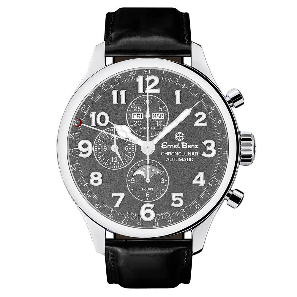 Ernst Benz Chronolunar Officer 47mm Stainless Steel GC10382