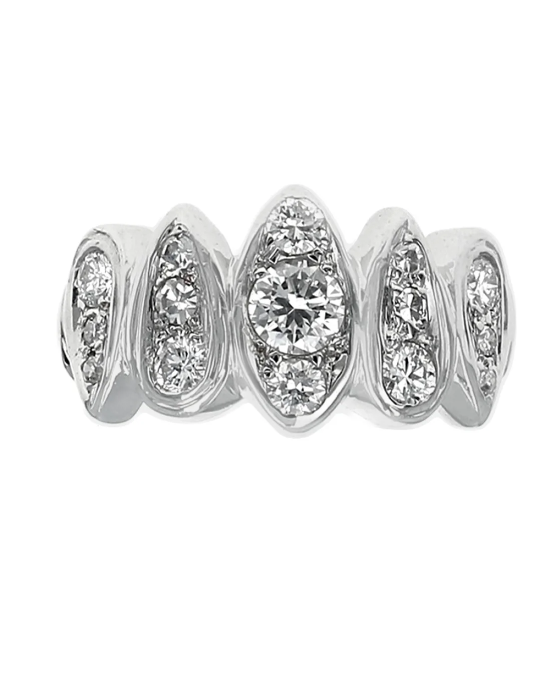 European Diamond Graduated Set Tapered Band - Image 2