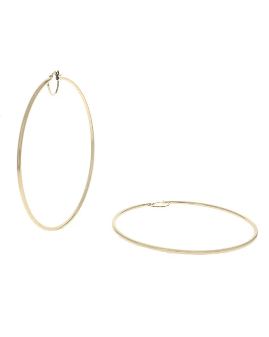 Extra Large Hoop Earrings in Gold - Image 2